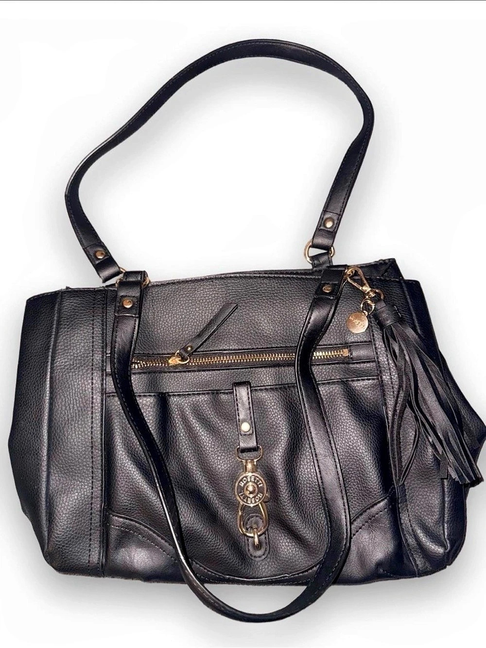 Rosetti Black Shoulder Bag with Tassel